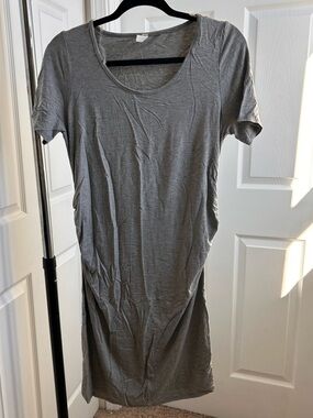 Pink blush grey t dress